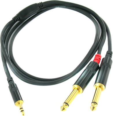 Adapterkabel 2 x Jack m - Minijack stereo m, Cordial CFY 1.5 WPP, 1.5m